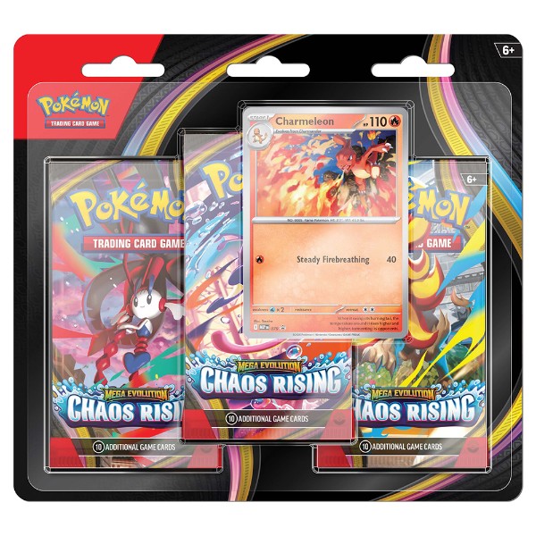 Pokémon TCG - Mega Evolution - Chaos Rising 3-Pack Blister